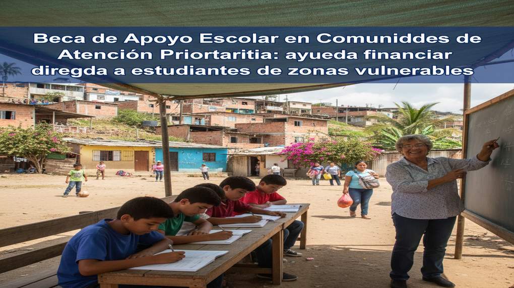 Beca de Apoyo Escolar en Comunidades de Atención Prioritaria: ayuda financiera dirigida a estudiantes de zonas vulnerables