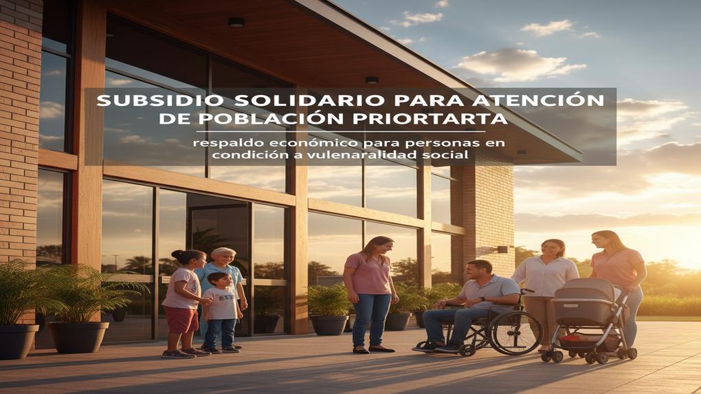 Subsidio Solidario para Atención de Población Prioritaria: respaldo económico para personas en condición de vulnerabilidad social