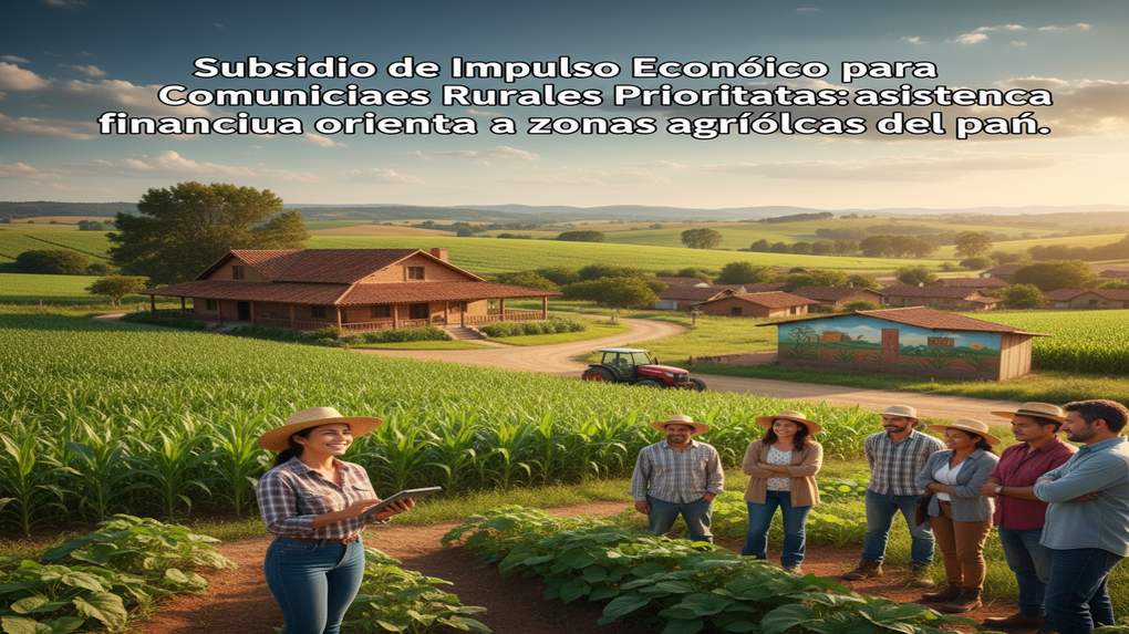 Subsidio de Impulso Económico para Comunidades Rurales Prioritarias: asistencia financiera orientada a zonas agrícolas del país